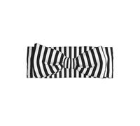HJFCZH Black & White Stripe Prints Baby Bow Headband - Soft & Stretchy Newborn Hair Accessory for Photo Shoots & Baby Shower Gifts - Gentle Knit Layer for Infants 0-6 Months