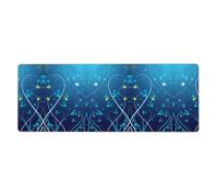 HJFCZH Blue Mini Flower Swirl Prints Mouse Pad 12x31.5in