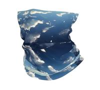 HJFCZH Blue sky and white clouds Prints Multifunctional Sport Headband - Seamless Stretchable Neck Warmer for Running, Hiking, Cycling & Beach Fun - Soft, Quick-Dry, Versatile Headwear