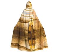 HJFCZH Bottles Beer Beach Sunset Time Prints Hooded Cloak - Extra Large Cape with Drawstring, Cozy Layer