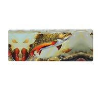 HJFCZH Brook Trout Fly Fishing Mouse Pad 12x31.5in Extended Desk Throw