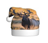 HJFCZH Bull Elk Printing Christmas Hat for Adult Making It a Fun and Durable Gift for Men and Women