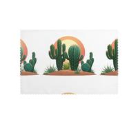HJFCZH Cactus before sunset Printed Placemats for Dining Table Set of 6 for Hotels, Homes, and Banquets as Decorative Table Decorations, Beautiful durable