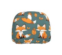 HJFCZH Car Headrest Cover 1 Pack - Soft Breathable & Elastic | Fits Cars Vans Trucks, Easy Install, Dustproof Yellow fox Prints