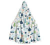 HJFCZH chemistry print Picture Halloween Adult Hooded Cloak ensuring easy care and long-lasting use