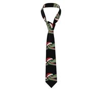 HJFCZH Christmas dinosaur head Printed Men's Necktie tie Soft & Comfortable, Non-Deforming, Fade-Resistant, Durable (57X3.1 inch)