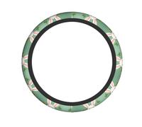 HJFCZH Clover Bunny Prints Quality Steering Wheel Layer - Durable Neoprene Protection & Universal Fit