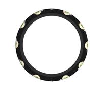 HJFCZH Clover Latte Art Coffee Prints Quality Steering Wheel Layer - Durable Neoprene Protection & Universal Fit