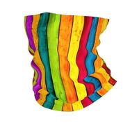 HJFCZH Colored Wooden Board Prints Multi-Functional Sport Throw - Seamless, Quick-Dry Headwear for Hiking, Cycling, and Beyond!