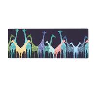 HJFCZH Colorful Giraffe Fans Lovers Prints Mouse Pad 12x31.5in