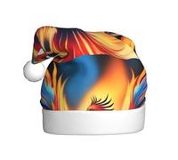 HJFCZH Colorful Phoenix Bird Printing Christmas Hat for Adult Making It a Fun and Durable Gift for Men and Women