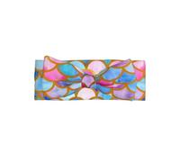 HJFCZH Colorful Rainbow Prints Bow Headband Soft & Stretchy Knit for Newborns Keeps Warm & Adorable Ideal for Showers