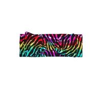 HJFCZH Colorful Rainbow Zebra Prints Baby Bow Headband - Soft, Skin-Friendly Nylon Blend for Newborn Photo Shoots & Baby Shower Gifts