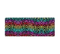 HJFCZH Colorful Rainbow Zebra Prints Mouse Pad 12x31.5in