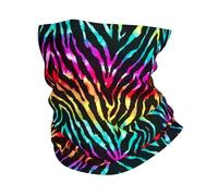 HJFCZH Colorful Rainbow Zebra Prints Multi-Functional Sport Throw - Seamless, Quick-Dry Headwear for Hiking, Cycling, and Beyond!