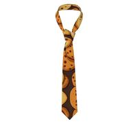 HJFCZH cookies food chocolate chip biscuits Printed Men's Necktie tie Soft & Comfortable, Non-Deforming, Fade-Resistant, Durable (57X3.1 inch)
