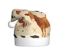 HJFCZH cow collection Picture Christmas Hat for Adult quality accessory soft, lightweight, and fluffy