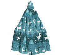 HJFCZH Cow Deer Tree Christmas Printing Halloween Adult Hooded Cloak is a super large, comfortable, and durable cloak