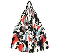 HJFCZH Cow Print Printing Halloween Adult Hooded Cloak is a super large, comfortable, and durable cloak