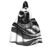 HJFCZH Cowboy Black Hat Western Boots Printing Halloween Adult Hooded Cloak is a super large, comfortable, and durable cloak