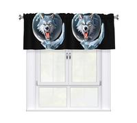 HJFCZH Crystal Ball in The Wolf's Mouth Prints Durable Window Layer - 54x18 Inch 100% Polyester Peach Skin Valance for Long-Lasting Style