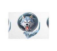 HJFCZH Crystal Ball in The Wolf's Mouth Prints Placemats Set of 6 12x18in - Heavy-Duty Polyester Table Covers Engineered for Lasting Performance