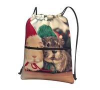 HJFCZH Cute guinea pigs Prints Drawstring Zipper Backpack Lightweight Sport Gym Bag Water-Resistant Travel Throw Cover for Men Women Teens