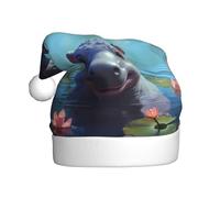 HJFCZH Cute hippo Picture Christmas Hat for Adult quality accessory soft, lightweight, and fluffy