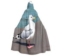 HJFCZH Cute seagull Printed Halloween Adult Hooded Cloak for various party and carnival settings