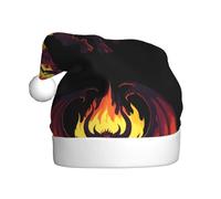 HJFCZH Demon in hell flames Printing Christmas Hat for Adult Making It a Fun and Durable Gift for Men and Women