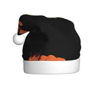 HJFCZH Devil with fire and smoke Printing Christmas Hat for Adult Making It a Fun and Durable Gift for Men and Women