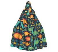 HJFCZH Dinosaur Pattern Prints Halloween Adult Hooded Cloak for various party and carnival settings
