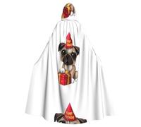 HJFCZH dog Prints Hooded Cloak - Extra Large Cape with Drawstring, Cozy Layer