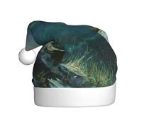 HJFCZH Dragonflies In The Hills Prints Christmas Hat for Adult | Plush Holiday Throw, Festive Party Accessory, Durable & Reusable Year After Year