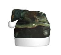 HJFCZH Dragonfly on a frog Picture Christmas Hat Durable for Adult for Halloween, Christmas, New Year