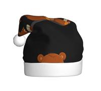 HJFCZH Drawing board with little bear Printing Christmas Hat for Adult Making It a Fun and Durable Gift for Men and Women