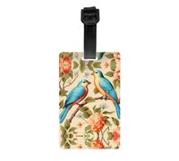 HJFCZH Durable PVC Luggage Tag with Detachable Wristband for Travel | Suitcases, Backpacks - Bulk Set for Men Women A Bird Among The Flowers Prints