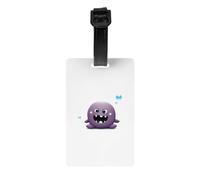 HJFCZH Durable PVC Luggage Tag with Detachable Wristband for Travel | Suitcases, Backpacks - Bulk Set for Men Women Purple Ball Blowing Bubbles Prints