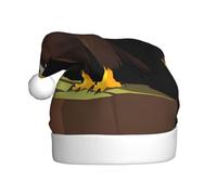 HJFCZH Eagle on the cliff Picture Christmas Hat for Adult quality festive accessory crafted soft, lightweight