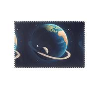 HJFCZH Earth and Moon Prints Placemats Set of 6 12x18in - Durable Table Layers with Heat-Resistant & Stylish Prints