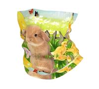 HJFCZH Easter Bunny Spring Butterfly Prints Multi-Function Sport Throw - Seamless, Breathable, Quick-Dry Headwear for Hiking, Biking & Outdoor Adventures