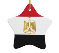HJFCZH Egyptian flag Printed Holiday indoor Christmas decoration pentagram ceramic durable party gift