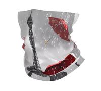 HJFCZH Eiffel Tower with Red Umbrella Prints Multi-Functional Sport Throw - Seamless, Quick-Dry Headwear for Hiking, Cycling, and Beyond!