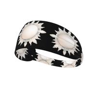 HJFCZH Elastic Exercise Headband - Sweat-Absorbing Sports Throw | for Running Yoga & More Gorgeous Pearl Sun Printing