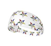 HJFCZH Elastic Exercise Headband - Sweat-Absorbing Sports Throw | for Running Yoga & More Stars Eastern Stars Printing