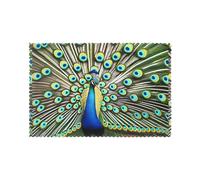 HJFCZH Elegant Peacock Printed Placemats for Dining Table Set of 6 for Hotels, Homes, and Banquets as Decorative Table Decorations, Beautiful durable