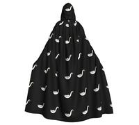 HJFCZH Elephant on the teapot Pattern Halloween Adult Hooded Cape Super Large Hooded Cloak with Bow Tie, No Zipper