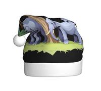 HJFCZH Elephants under the willow tree Picture Christmas Hat for Adult quality festive accessory crafted soft, lightweight