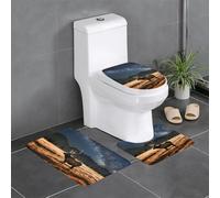 HJFCZH Elk in the meadow Prints 3 Piece Bathroom Rugs Set 24x16in Ultra Soft Plush Floor Mats for Spa-Like Comfort & Easy Cleaning