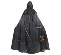 HJFCZH Enchanted Plant Leaves Picture Halloween Adult Hooded Cloak ensuring easy care and long-lasting use